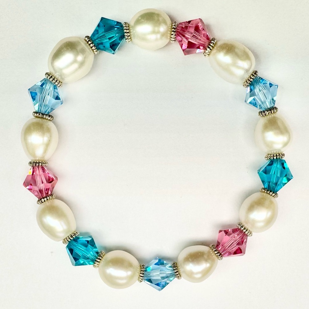 Real Pearl and Crystal Bracelet - ML
